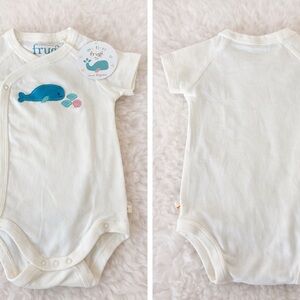 Frugi Organic Baby Bodysuit 3-6M Whale Wrap Onesie NWT